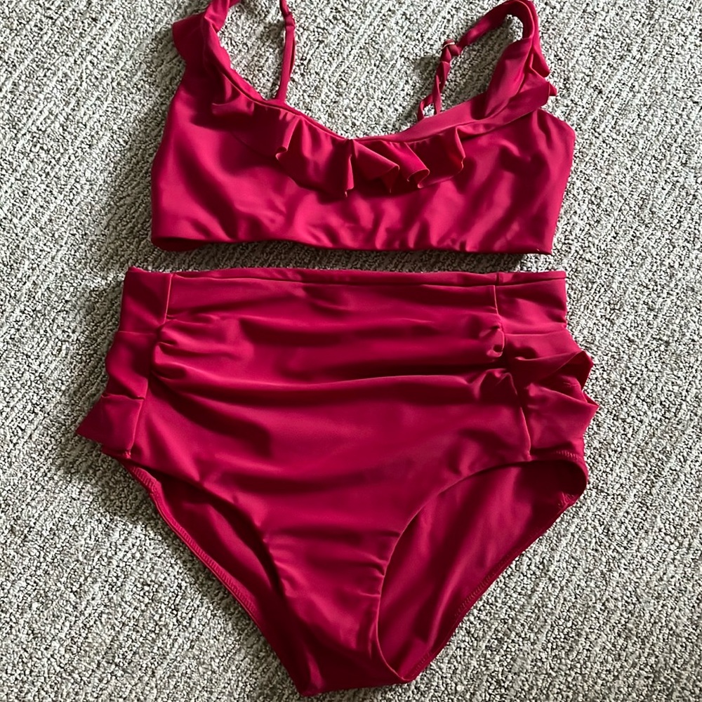Hatch Women's Swimwear in Deep Red
